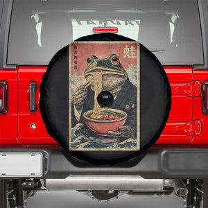 Frog Eat Ramen Spare Tire Cover Funny Japanese Noodles Anime Lovers Kawaii Anime TS10 Black Print Your Wear