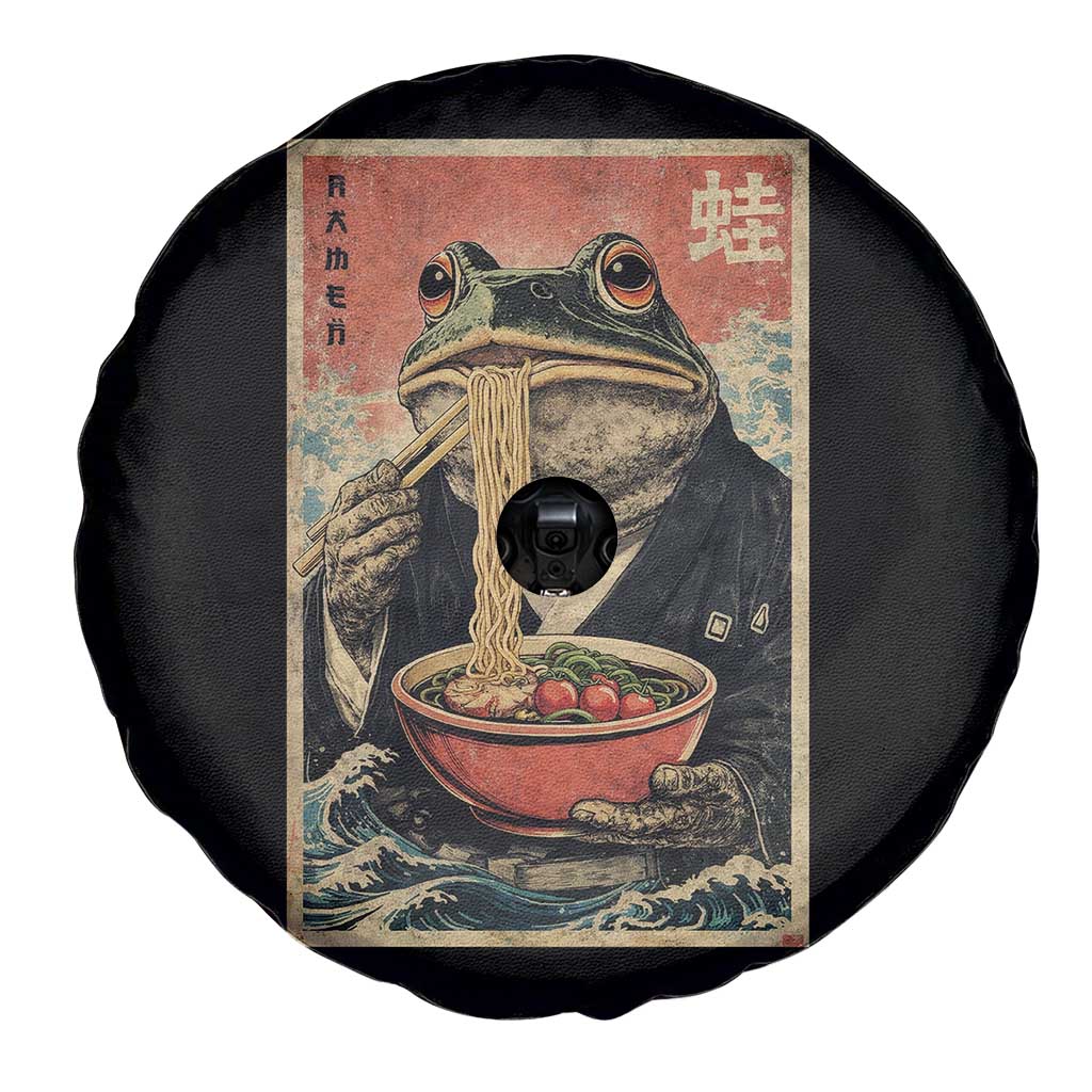 Frog Eat Ramen Spare Tire Cover Funny Japanese Noodles Anime Lovers Kawaii Anime TS10 Print Your Wear