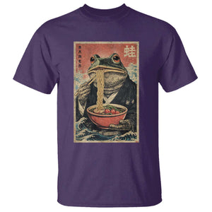 Frog Eat Ramen T Shirt Funny Japanese Noodles Anime Lovers Kawaii Anime TS10 Purple Print Your Wear
