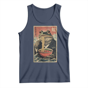 Frog Eat Ramen Tank Top Funny Japanese Noodles Anime Lovers Kawaii Anime TS10 Navy Print Your Wear