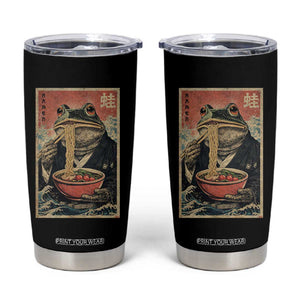 Frog Eat Ramen Tumbler Cup Funny Japanese Noodles Anime Lovers Kawaii Anime TS10 Black Print Your Wear