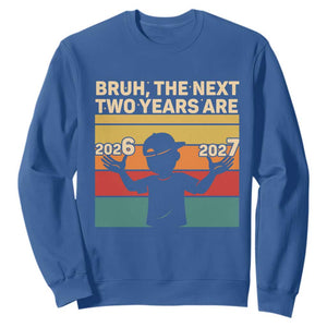 Bruh 67 New Years Eve Party Sweatshirt Six Seven Boys 67 Meme 6 7 Numbers TS10 Royal Blue Print Your Wear