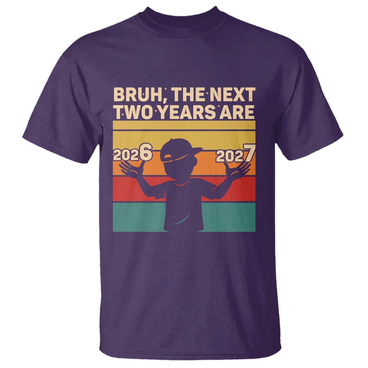 Bruh 67 New Years Eve Party T Shirt Six Seven Boys 67 Meme 6 7 Numbers TS10 Purple Print Your Wear