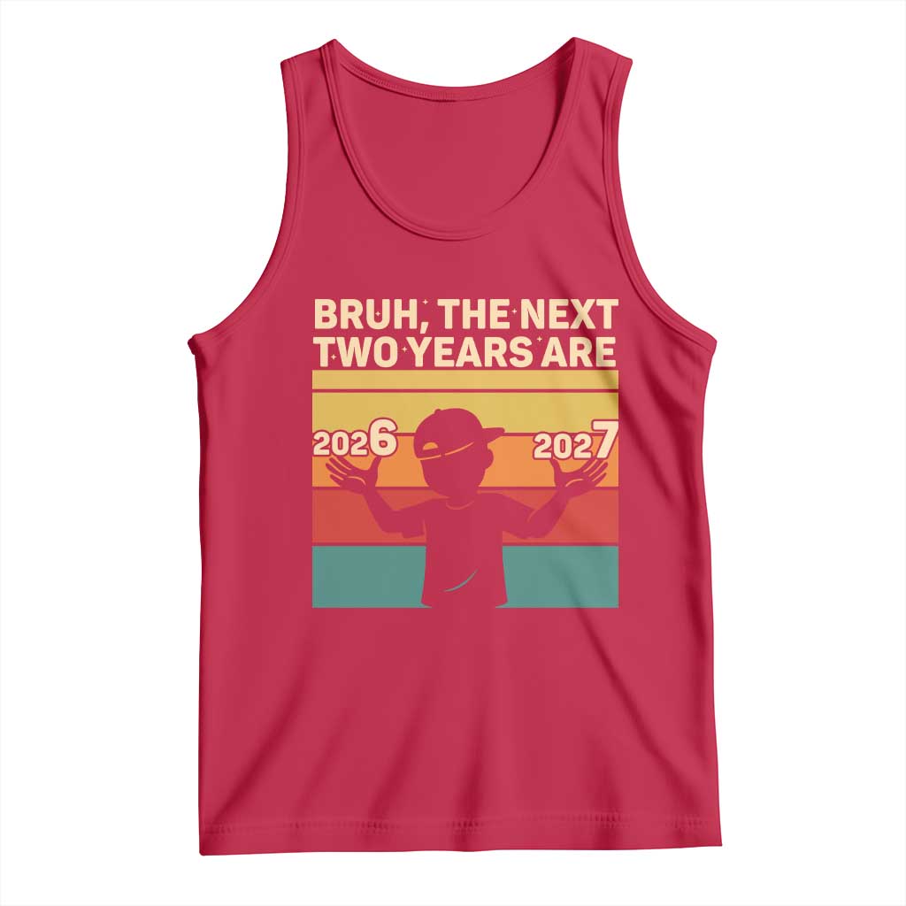 Bruh 67 New Years Eve Party Tank Top Six Seven Boys 67 Meme 6 7 Numbers TS10 Red Print Your Wear