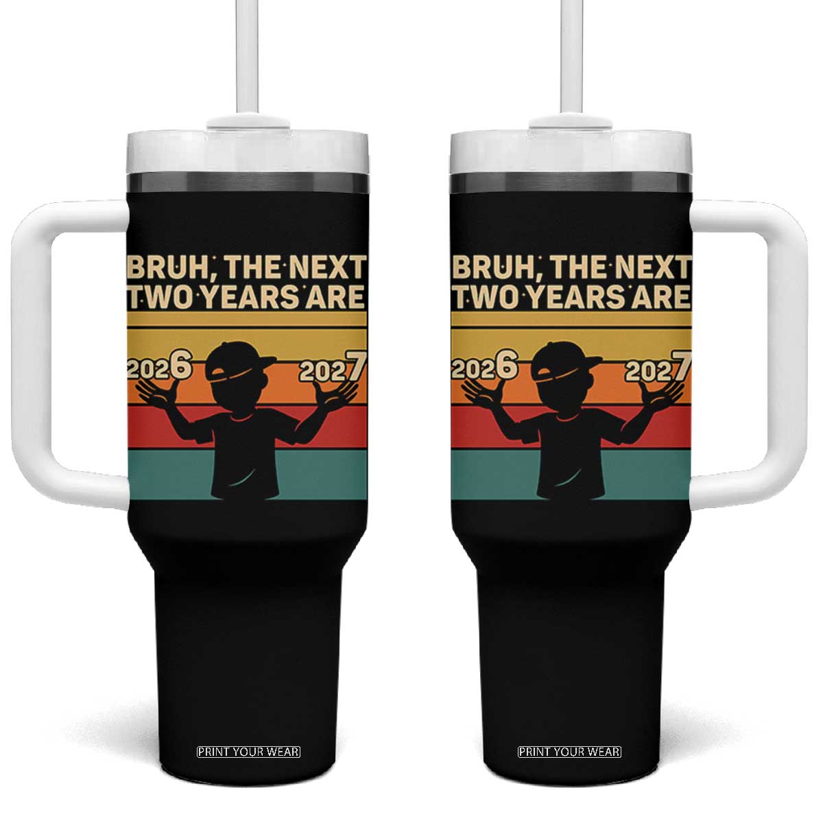 Bruh 67 New Years Eve Party Tumbler With Handle Six Seven Boys 67 Meme 6 7 Numbers TS10 One Size: 40 oz Black Print Your Wear