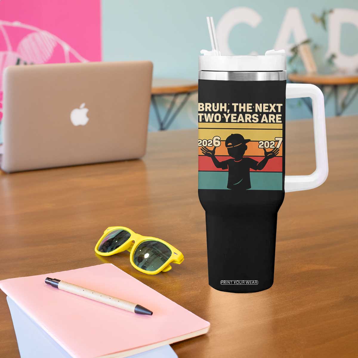 Bruh 67 New Years Eve Party Tumbler With Handle Six Seven Boys 67 Meme 6 7 Numbers TS10 Print Your Wear