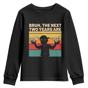 Bruh 67 New Years Eve Party Youth Sweatshirt Six Seven Boys 67 Meme 6 7 Numbers TS10 Black Print Your Wear