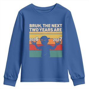 Bruh 67 New Years Eve Party Youth Sweatshirt Six Seven Boys 67 Meme 6 7 Numbers TS10 Royal Blue Print Your Wear