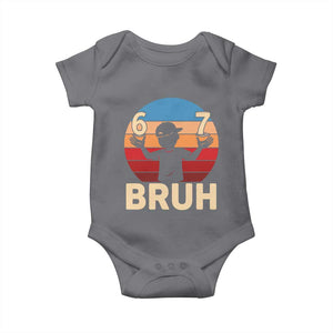 Bruh 67 Meme Baby Onesie Funny Six Seven Meme 6 7 Numbers Kid Gen Alpha TS10 Charcoal Print Your Wear