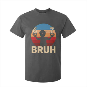 Bruh 67 Meme T Shirt For Kid Funny Six Seven Meme 6 7 Numbers Kid Gen Alpha TS10 Dark Heather Print Your Wear