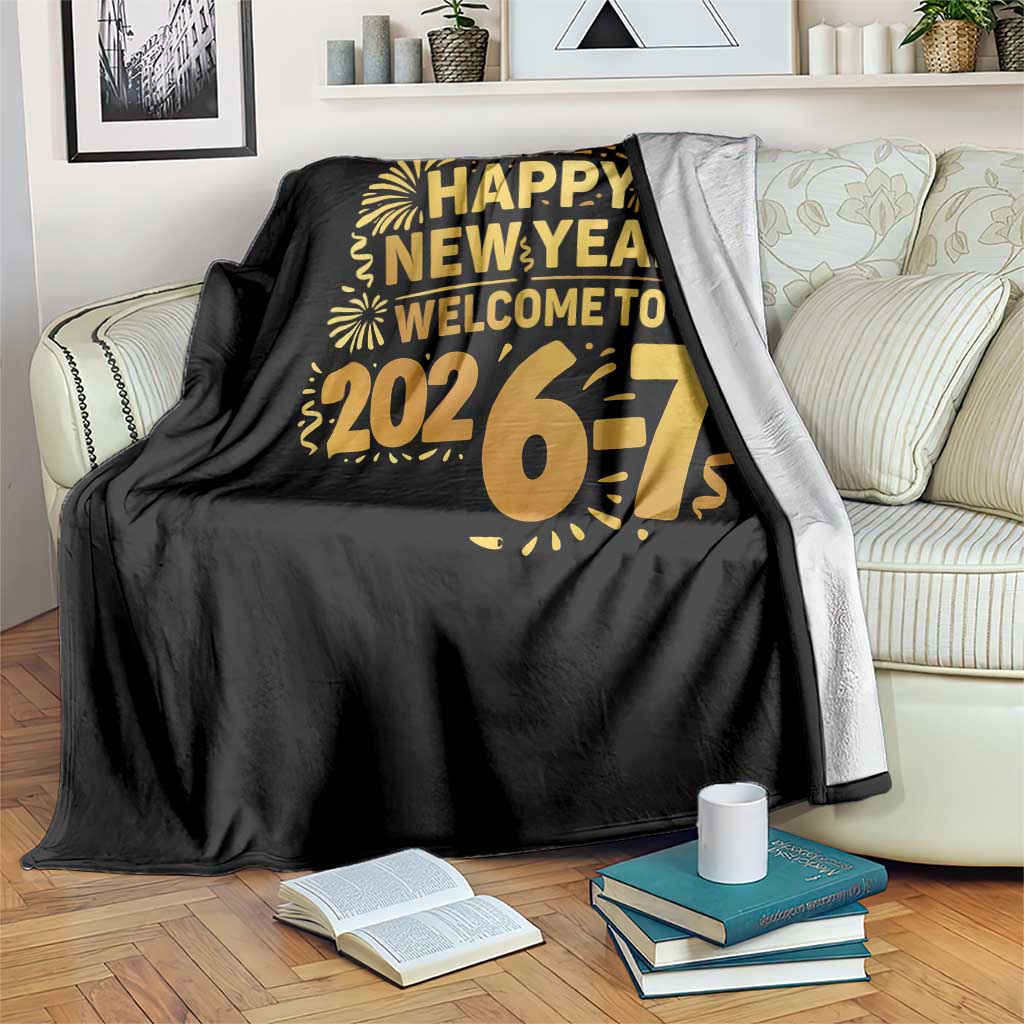 67 New Years Eve Throw Blanket Funny Six Seven 2026 Meme 6 7 Numbers Kid Gen Alpha TS10 Print Your Wear