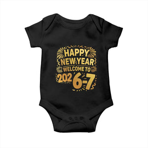 67 New Years Eve Baby Onesie Funny Six Seven 2026 Meme 6 7 Numbers Kid Gen Alpha TS10 Black Print Your Wear