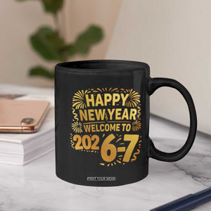 67 New Years Eve Coffee Mug Funny Six Seven 2026 Meme 6 7 Numbers Kid Gen Alpha TS10 Print Your Wear