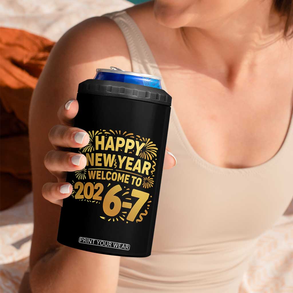 67 New Years Eve 4 in 1 Can Cooler Tumbler Funny Six Seven 2026 Meme 6 7 Numbers Kid Gen Alpha TS10 Print Your Wear