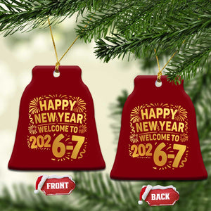 67 New Years Eve Ceramic Ornament Funny Six Seven 2026 Meme 6 7 Numbers Kid Gen Alpha TS10 Print Your Wear