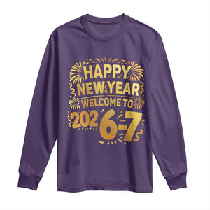 67 New Years Eve Long Sleeve Shirt Funny Six Seven 2026 Meme 6 7 Numbers Kid Gen Alpha TS10 Purple Print Your Wear