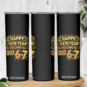 67 New Years Eve Skinny Tumbler Funny Six Seven 2026 Meme 6 7 Numbers Kid Gen Alpha TS10 Print Your Wear