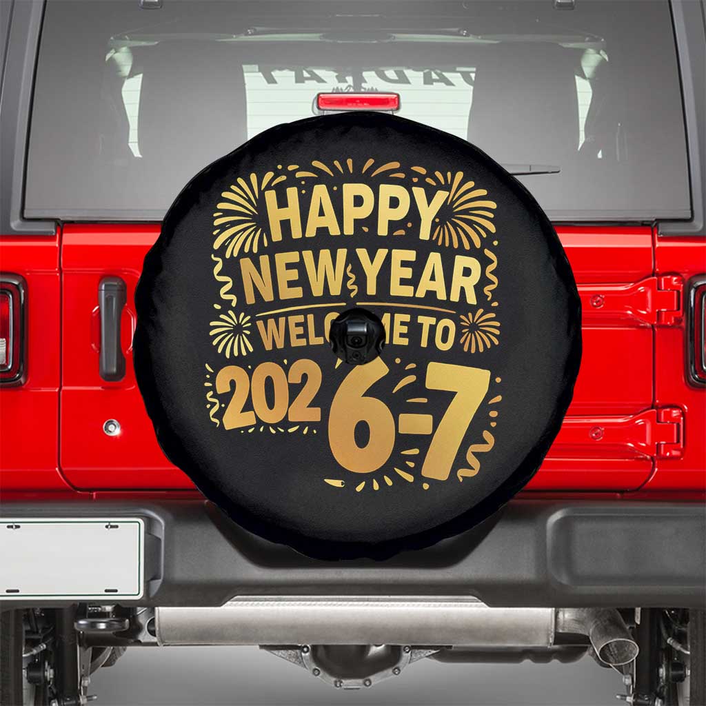 67 New Years Eve Spare Tire Cover Funny Six Seven 2026 Meme 6 7 Numbers Kid Gen Alpha TS10 Black Print Your Wear