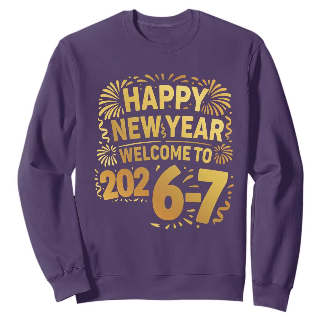 67 New Years Eve Sweatshirt Funny Six Seven 2026 Meme 6 7 Numbers Kid Gen Alpha TS10 Purple Print Your Wear