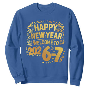 67 New Years Eve Sweatshirt Funny Six Seven 2026 Meme 6 7 Numbers Kid Gen Alpha TS10 Royal Blue Print Your Wear