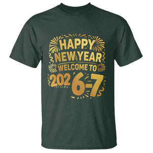 67 New Years Eve T Shirt Funny Six Seven 2026 Meme 6 7 Numbers Kid Gen Alpha TS10 Dark Forest Green Print Your Wear