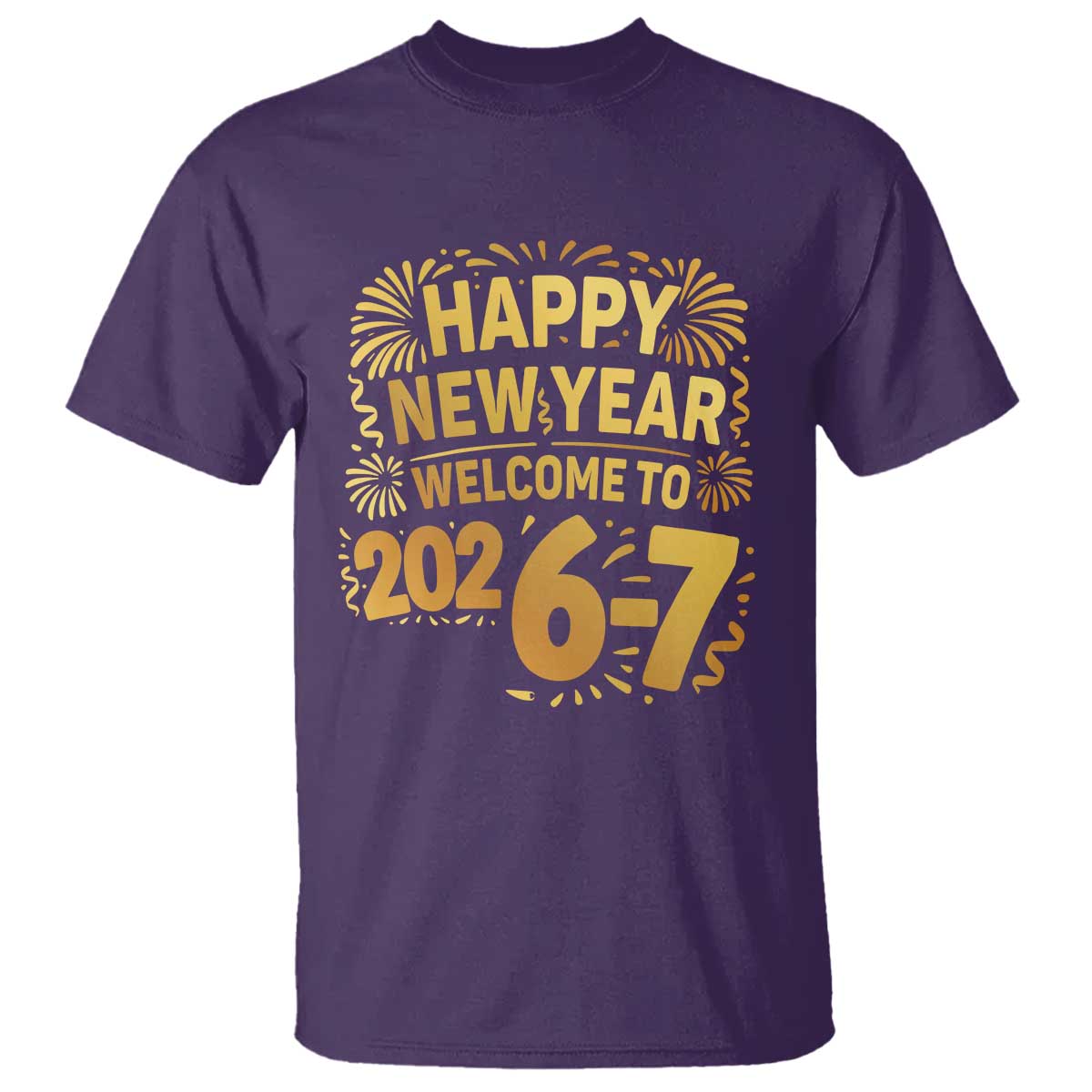 67 New Years Eve T Shirt Funny Six Seven 2026 Meme 6 7 Numbers Kid Gen Alpha TS10 Purple Print Your Wear
