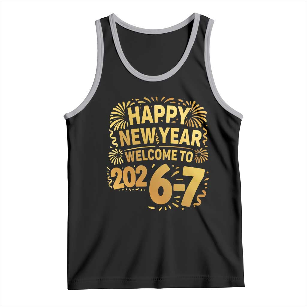 67 New Years Eve Tank Top Funny Six Seven 2026 Meme 6 7 Numbers Kid Gen Alpha TS10 Black Athletic Heather Print Your Wear