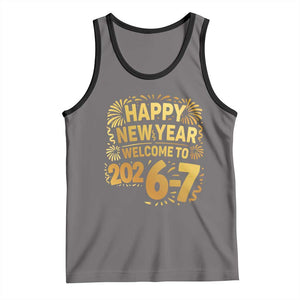 67 New Years Eve Tank Top Funny Six Seven 2026 Meme 6 7 Numbers Kid Gen Alpha TS10 Deep Heather Black Print Your Wear