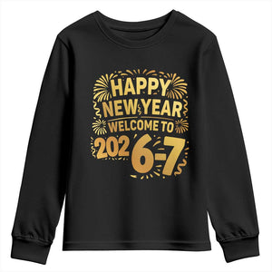 67 New Years Eve Youth Sweatshirt Funny Six Seven 2026 Meme 6 7 Numbers Kid Gen Alpha TS10 Black Print Your Wear
