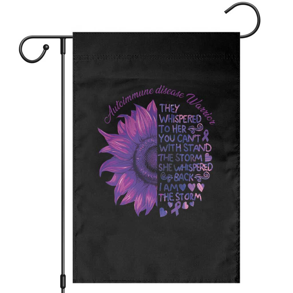 Autoimmune Disease Awereness Garden Flag I Am The Storm Purple Ribbon TS10 Black Print Your Wear