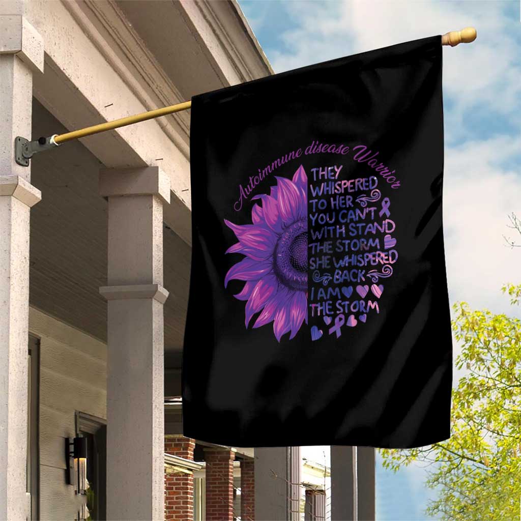 Autoimmune Disease Awereness Garden Flag I Am The Storm Purple Ribbon TS10 Print Your Wear