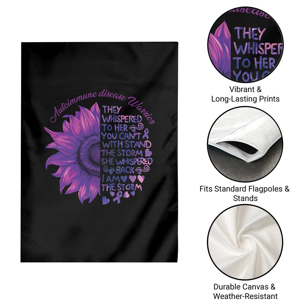 Autoimmune Disease Awereness Garden Flag I Am The Storm Purple Ribbon TS10 Print Your Wear