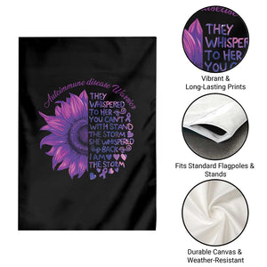 Autoimmune Disease Awereness Garden Flag I Am The Storm Purple Ribbon TS10 Print Your Wear
