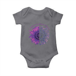 Autoimmune Disease Awereness Baby Onesie I Am The Storm Purple Ribbon TS10 Charcoal Print Your Wear