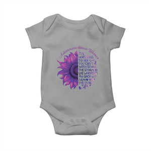 Autoimmune Disease Awereness Baby Onesie I Am The Storm Purple Ribbon TS10 Sport Gray Print Your Wear