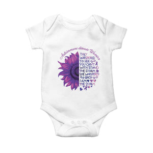 Autoimmune Disease Awereness Baby Onesie I Am The Storm Purple Ribbon TS10 White Print Your Wear