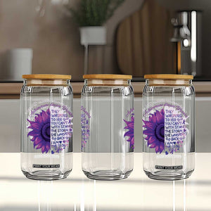 Autoimmune Disease Awereness Glass Can I Am The Storm Purple Ribbon TS10 Print Your Wear
