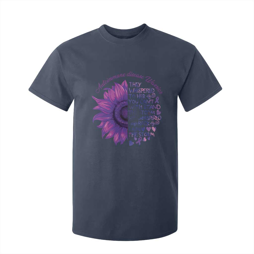 Autoimmune Disease Awereness T Shirt For Kid I Am The Storm Purple Ribbon TS10 Navy Print Your Wear