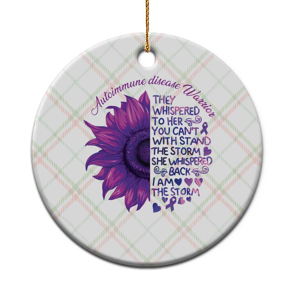 Autoimmune Disease Awereness Ceramic Ornament I Am The Storm Purple Ribbon TS10 1pc Christmas Plaid Print Your Wear