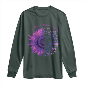 Autoimmune Disease Awereness Long Sleeve Shirt I Am The Storm Purple Ribbon TS10 Dark Forest Green Print Your Wear