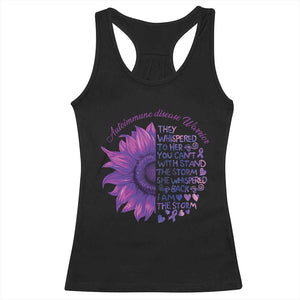 Autoimmune Disease Awereness Racerback Tank Top I Am The Storm Purple Ribbon TS10 Black Print Your Wear