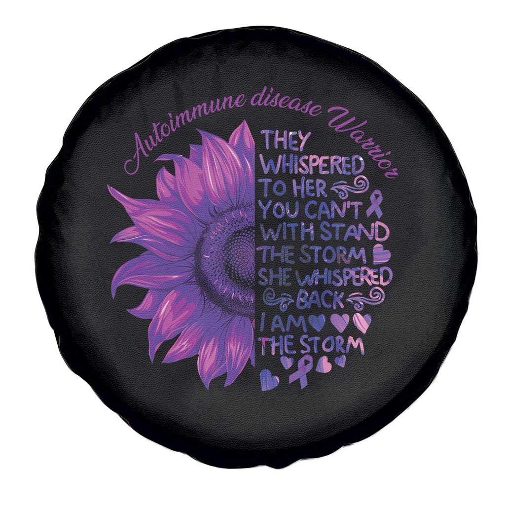 Autoimmune Disease Awereness Spare Tire Cover I Am The Storm Purple Ribbon TS10 Print Your Wear