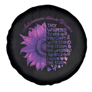 Autoimmune Disease Awereness Spare Tire Cover I Am The Storm Purple Ribbon TS10 Print Your Wear