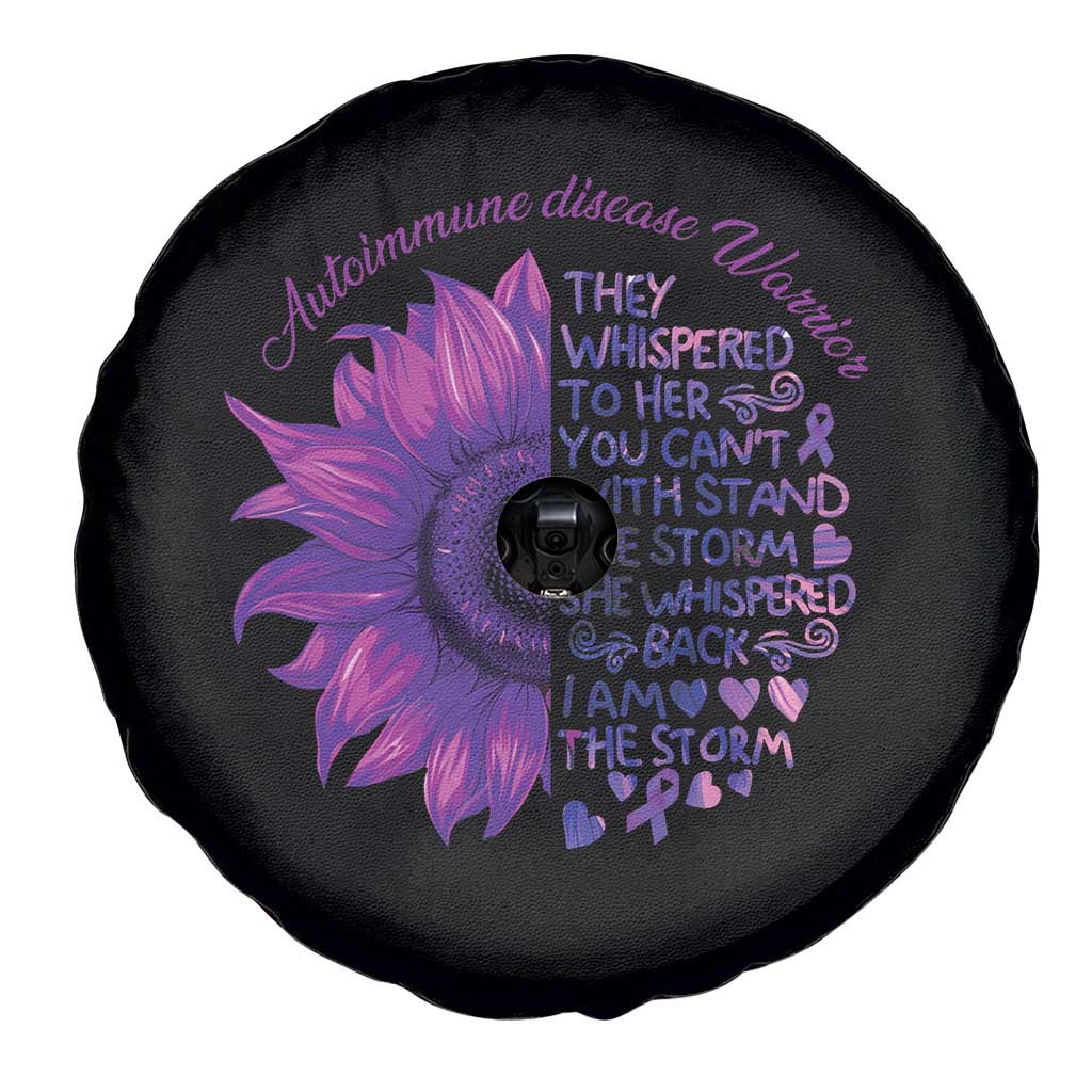Autoimmune Disease Awereness Spare Tire Cover I Am The Storm Purple Ribbon TS10 Print Your Wear