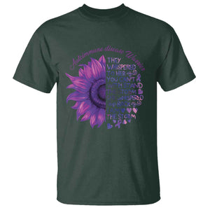 Autoimmune Disease Awereness T Shirt I Am The Storm Purple Ribbon TS10 Dark Forest Green Print Your Wear