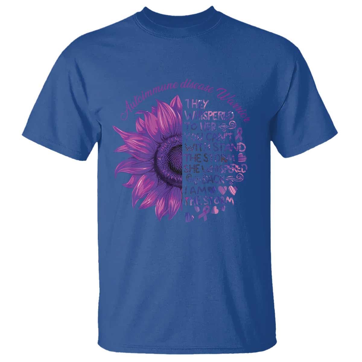 Autoimmune Disease Awereness T Shirt I Am The Storm Purple Ribbon TS10 Royal Blue Print Your Wear