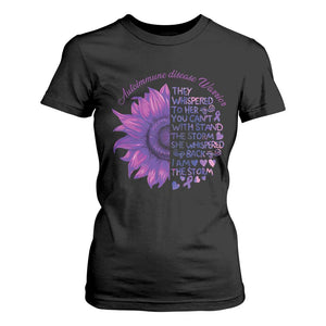 Autoimmune Disease Awereness T Shirt For Women I Am The Storm Purple Ribbon TS10 Black Print Your Wear