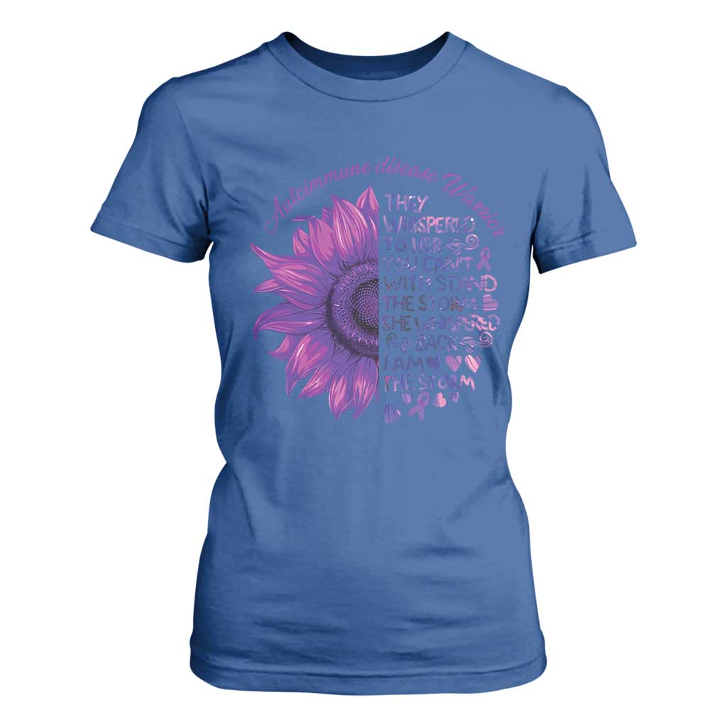 Autoimmune Disease Awereness T Shirt For Women I Am The Storm Purple Ribbon TS10 Royal Blue Print Your Wear