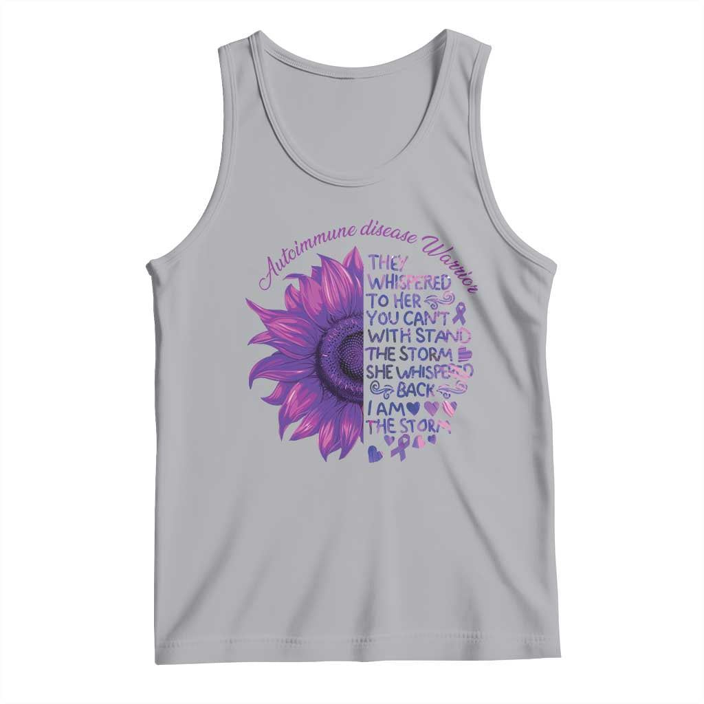 Autoimmune Disease Awereness Tank Top I Am The Storm Purple Ribbon TS10 Athletic Heather Print Your Wear