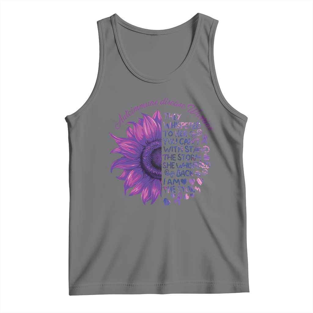 Autoimmune Disease Awereness Tank Top I Am The Storm Purple Ribbon TS10 Black Heather Print Your Wear